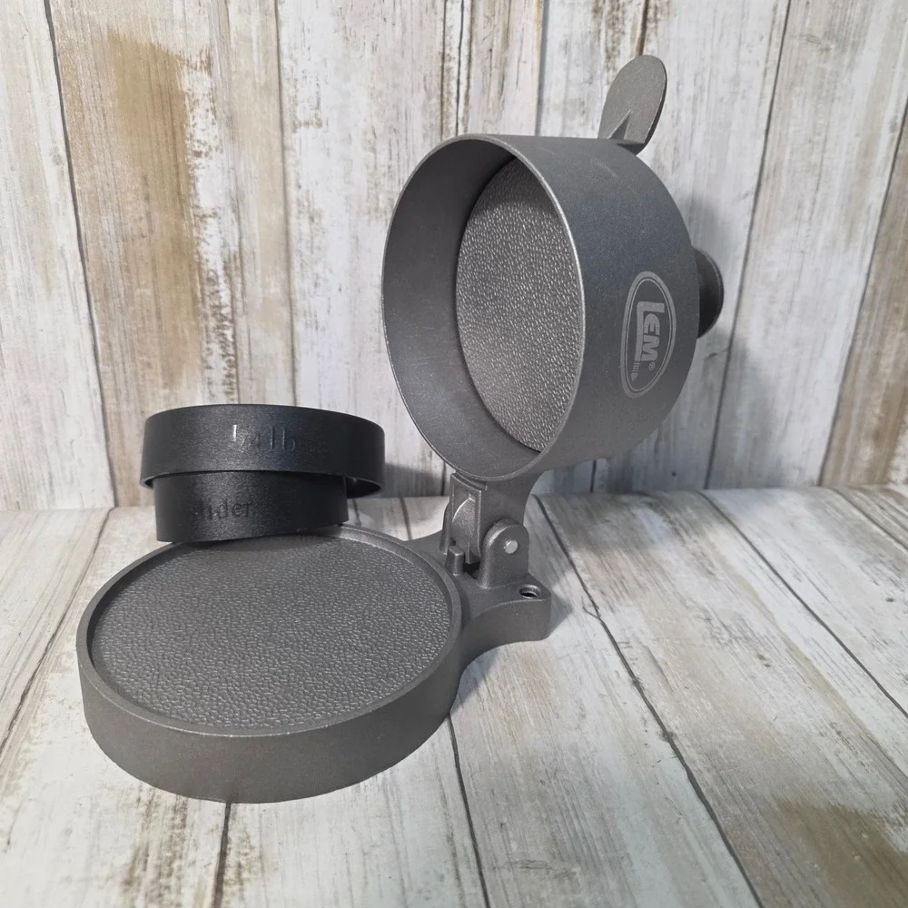 LEM Non-Stick Burger Press 534 Adjustable Cast Aluminum Patty Maker Gray Sliders